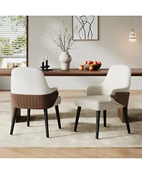 Streamdale Furniture Two-Tone Fabric Dining Armchairs Set of 2