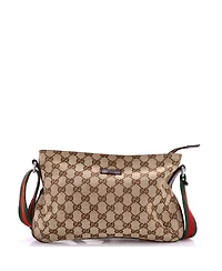 Pre-Owned Gucci Small Web Strap Messenger Bag Gg Canvas