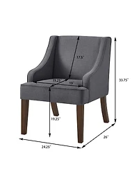 Streamdale Furniture Mid-Century Modern Upholstered Fabric Accent Chair