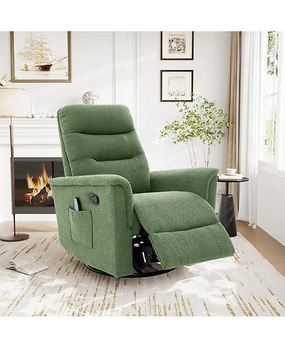 Streamdale Furniture 8-Point Massage Manual Rocking and Swivel Recliner Chair