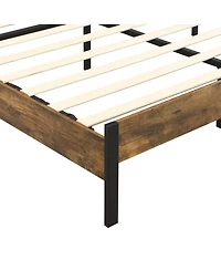 Streamdale Furniture King Bed Frame with Led Headboard Charging Station and Under-Bed Storage