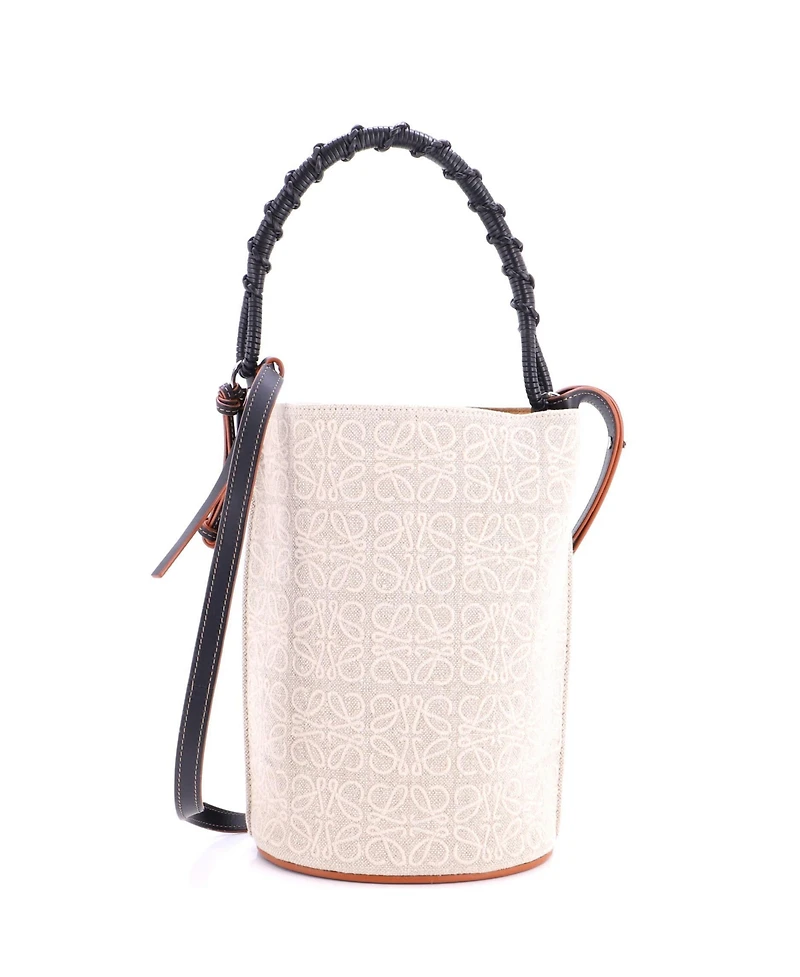 Pre-Owned Loewe Medium Gate Bucket Bag Anagram Jacquard Canvas