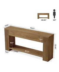 Tribesigns 70.9-Inch Console Tables for Entryway, Narrow Wooden Long Sofa Table Behind The Couch