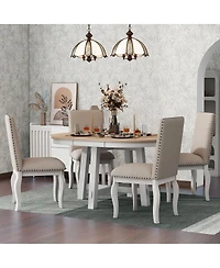 Streamdale Furniture 5-Piece Extendable Round Farmhouse Dining Set