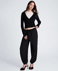 Kenneth Cole Women's Vision Twill Drawstring Jogger Pants