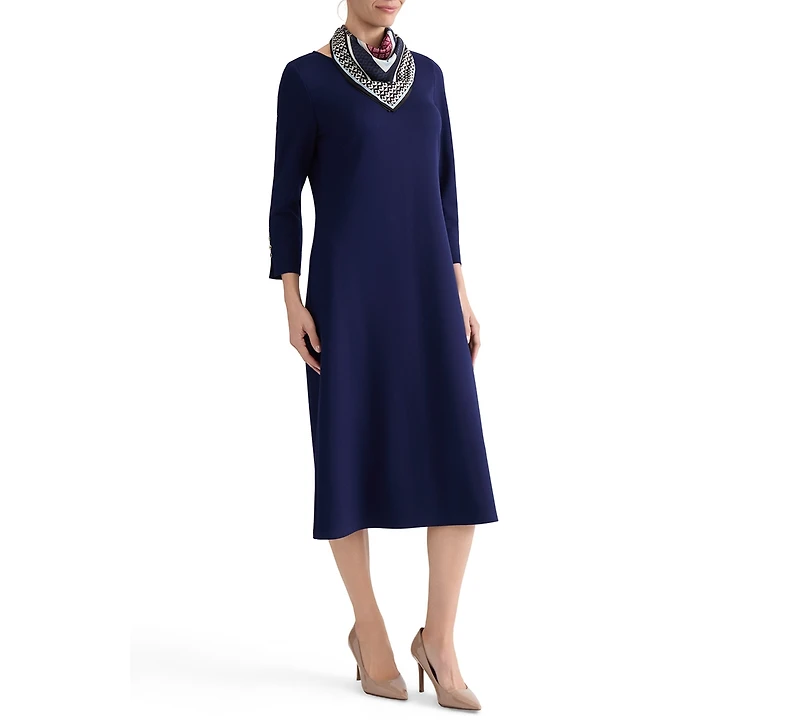 Jones New York Women's Serenity Printed Midi Dress