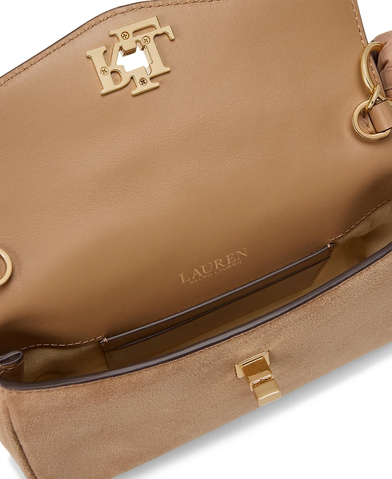 Lauren Ralph Scarf Trim Crossbody Handbag