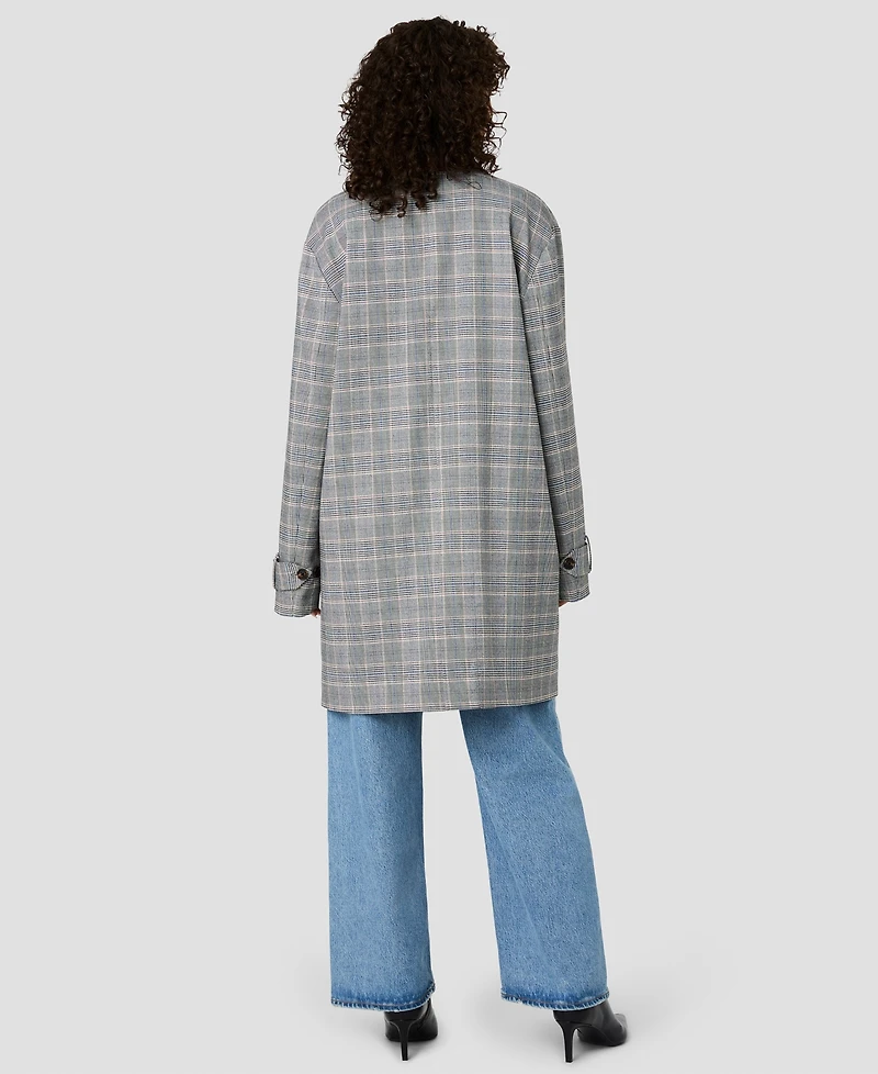 French Connection Women's Collared Relaxed Oversized Midi Jacket