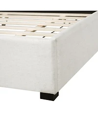 Streamdale Furniture King Size Upholstered Linen Bed Frame with Thick Headboard