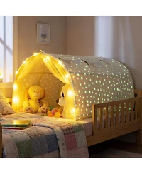 Kids Dream Bed Tent Twin Bunk with Glow the Dark Stars and Lights