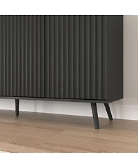 Streamdale Furniture 4-Door Wood Sideboard Buffet Cabinet with Adjustable Shelves