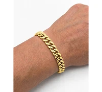 Quiksilver Men's Miami 18k Yellow Gold-Plated Cuban Chain Bracelet