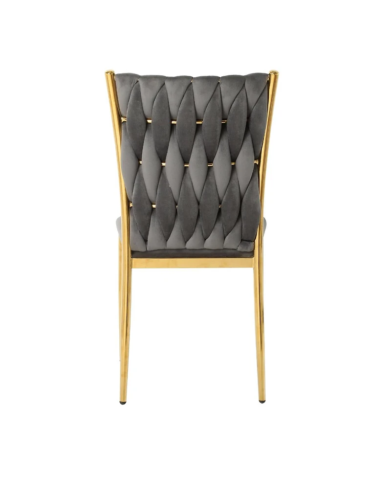 Streamdale Furniture Modern Velvet Dining Chairs with Legs