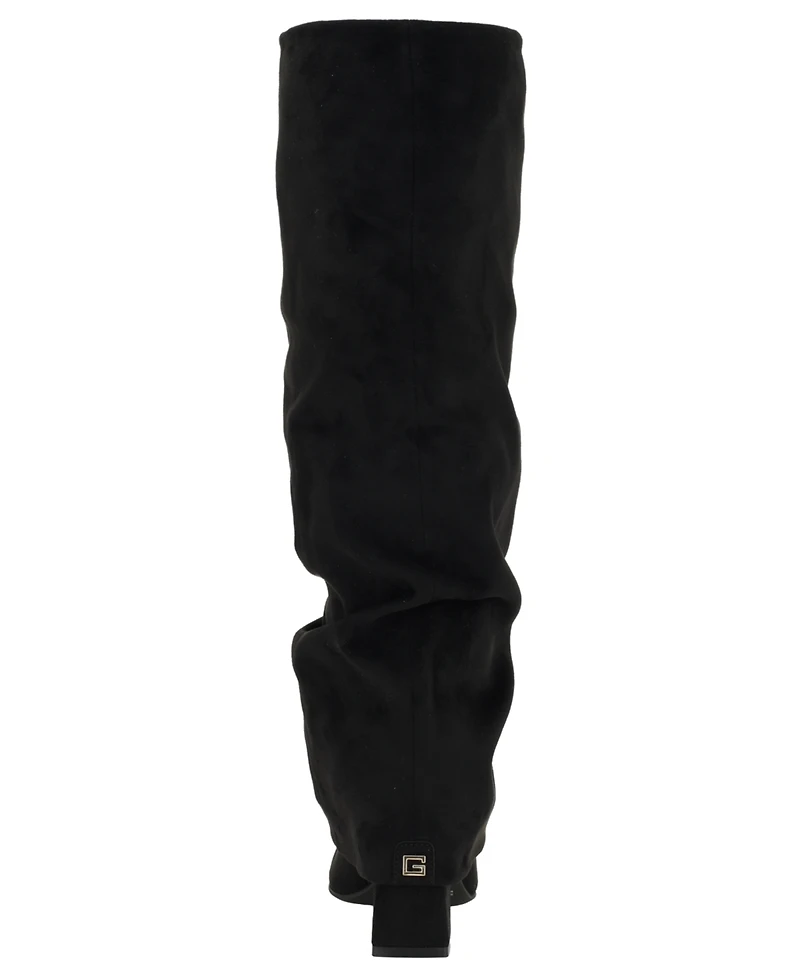 Guess Women's Geima Tall Slouchy Foldover Block Heel Boots