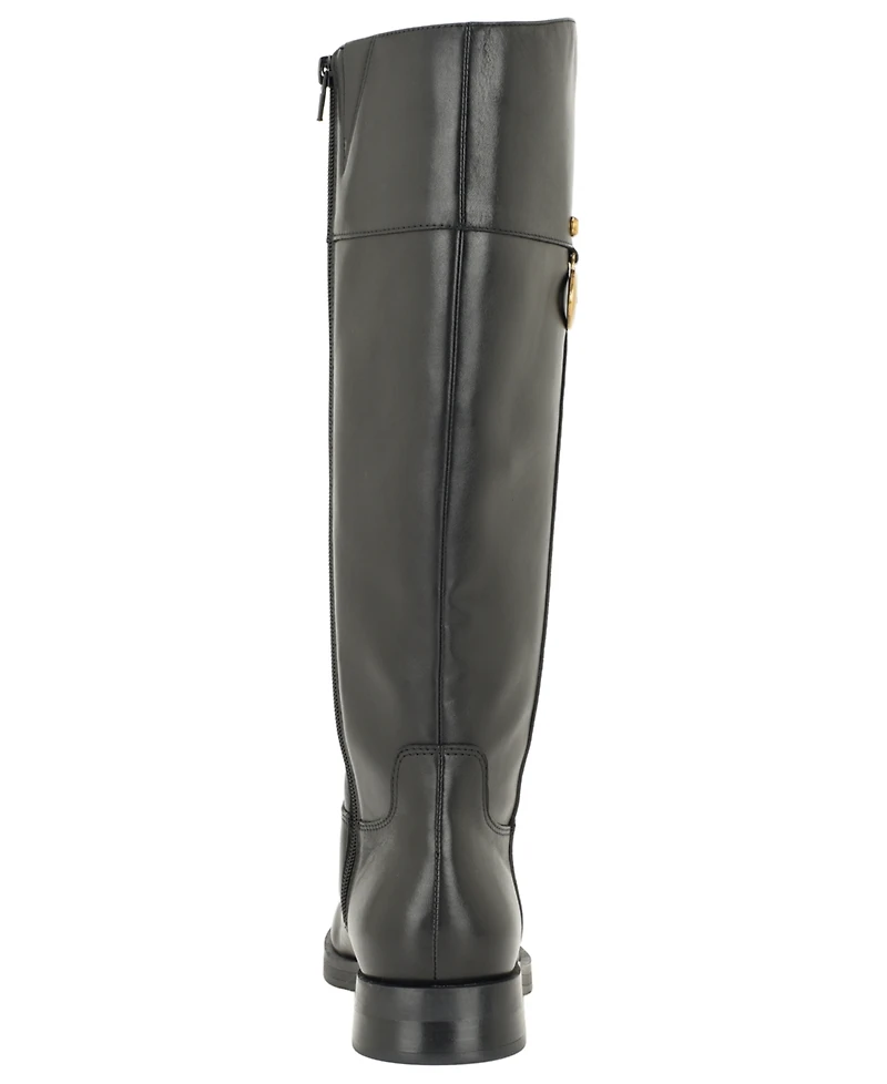 Guess Women's Kandra Wide Calf Signature G Logo Block Heel Boots