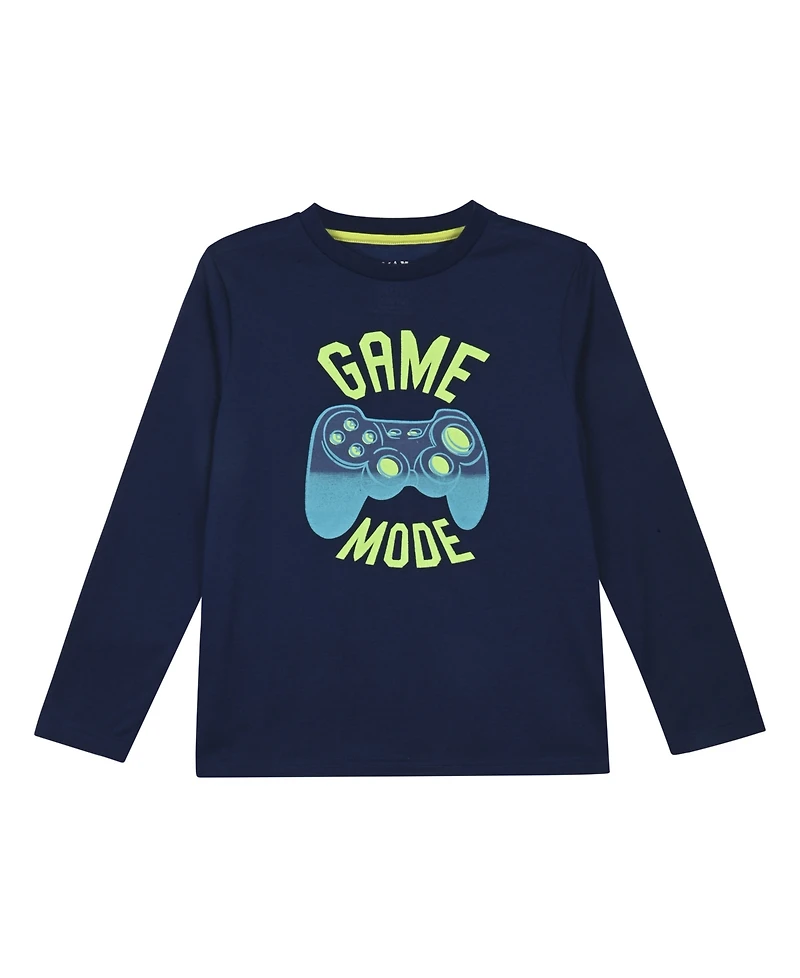 Max & Olivia Boys' 6-14 Bmi Gaming Print T-Shirt, Joggers and Socks, 3-Piece Pajama Set