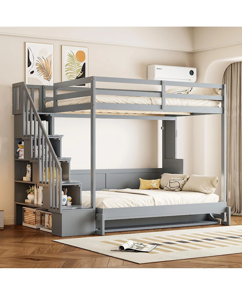 Streamdale Furniture Murphy Bed with Hydraulic Lift and Desk Design