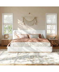 Streamdale Furniture King Size Low-Profile Upholstered Platform Bed