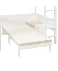 Streamdale Furniture Full Size Daybed with Trundle Three Storage Drawers and Solid Wood Frame