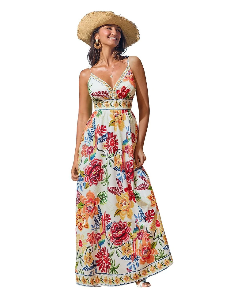 Cupshe Women's Born to Be Bold Floral Maxi Beach Dress