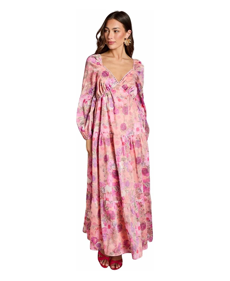 Coast Women's Printed Fit and Flare Maxi Dress