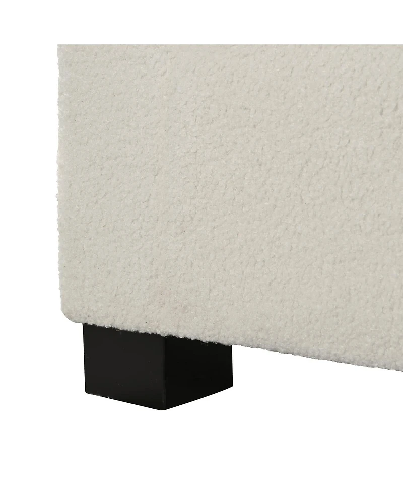 Streamdale Furniture 50'' Textured Fabric Rectangular Ottoman Bench with Hidden Storage