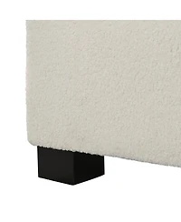 Streamdale Furniture 50'' Textured Fabric Rectangular Ottoman Bench with Hidden Storage