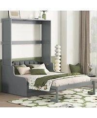 Streamdale Furniture Queen Size Murphy Bed Wall Bed with Cushion
