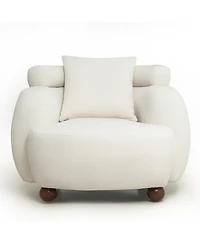 Streamdale Furniture Nordic Style 38'' Chenille Bucket Club Chair with Pillow