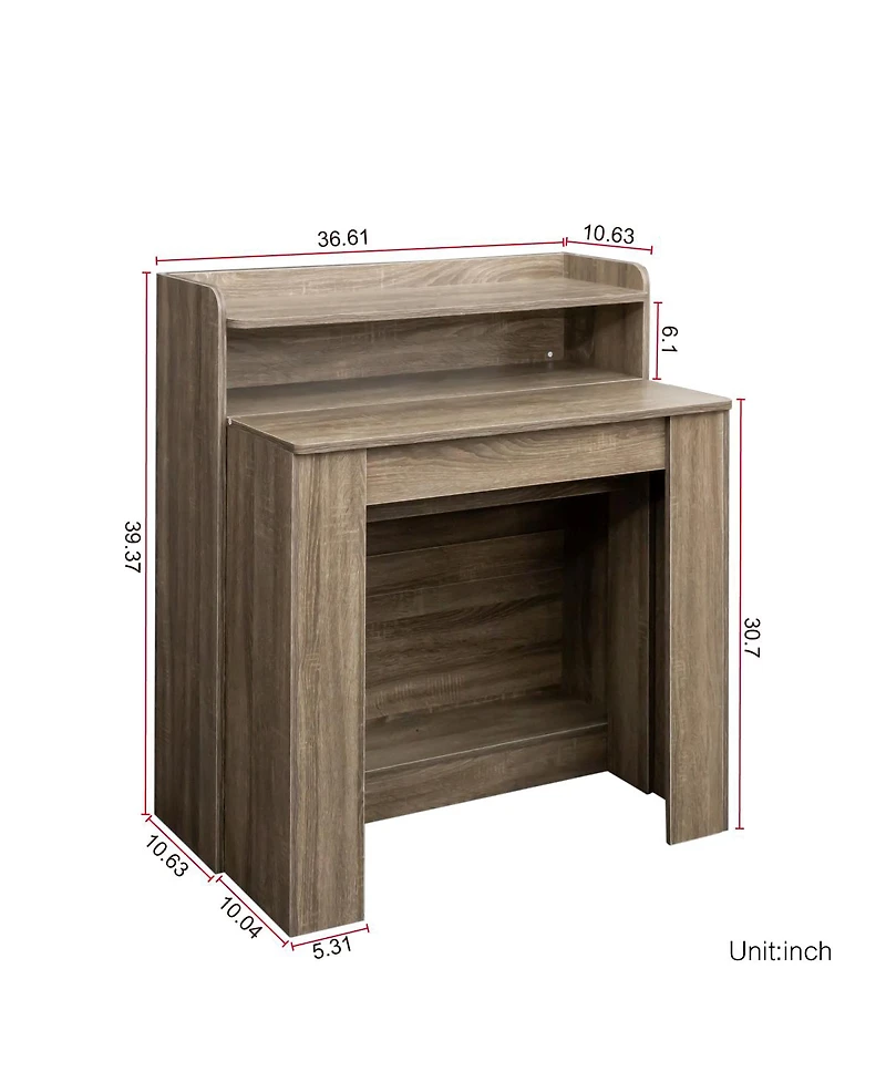 Streamdale Furniture Modern Extendable Dining Table with Storage