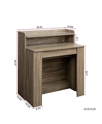 Streamdale Furniture Modern Extendable Dining Table with Storage