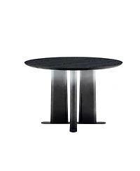 Streamdale Furniture Round Wood Grain Dining Table with Gradient Cross Base