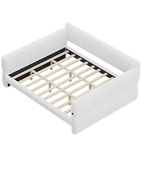 Streamdale Furniture King Size Upholstered Platform Bed with Usb