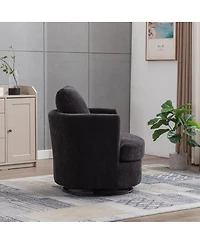 Streamdale Furniture 31.9''W Chenille Swivel Barrel Accent Chair
