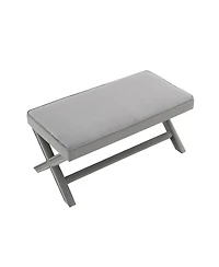 Streamdale Furniture velvet Double Bench with X-Crossed Legs