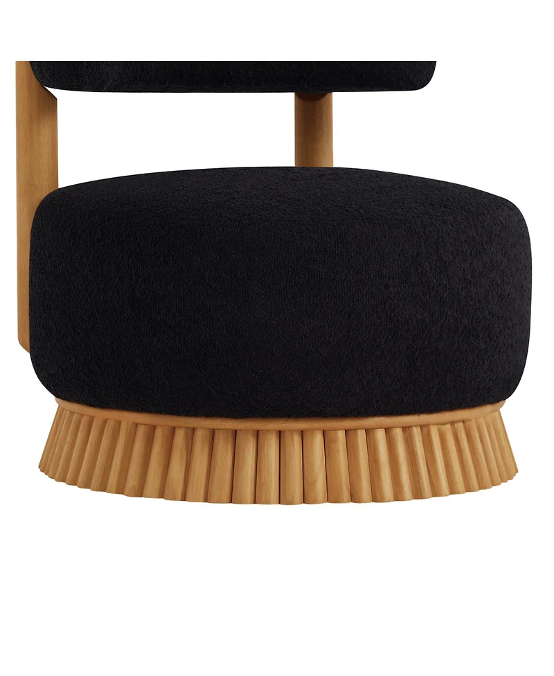 Streamdale Furniture Modern 27.5'' Farmhouse Armless Chair with Wooden Base