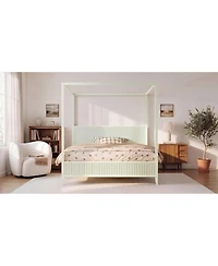 Streamdale Furniture Queen size Wooden Canopy Platform Bed with Support Slats