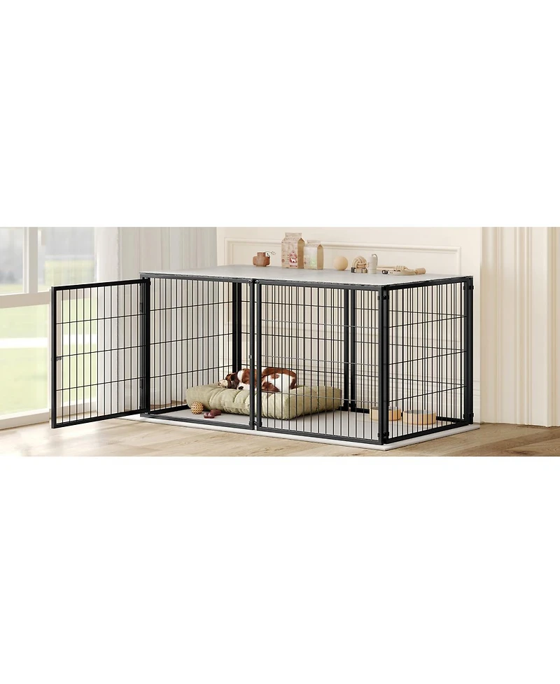 Streamdale Furniture Large Dog Cage and Playpen with Top Indoor Pet Kennel