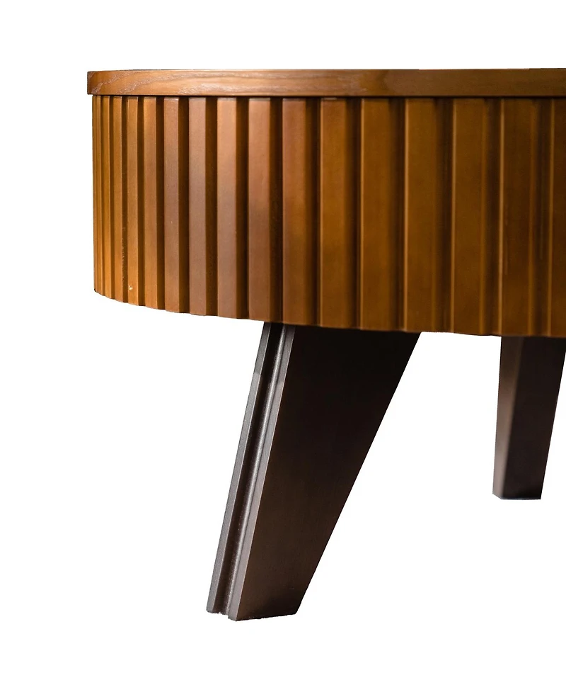 Streamdale Furniture 31.5'' Retro Round Coffee Table with Storage