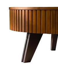 Streamdale Furniture 31.5'' Retro Round Coffee Table with Storage