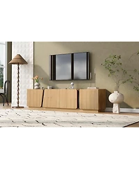 Streamdale Furniture Modern Storage Cabinet with Rounded Corners and Marble Top