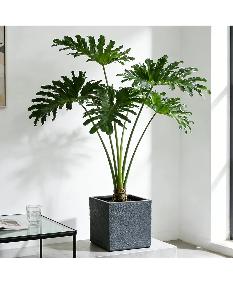 Streamdale Furniture 4-Piece Square Magnesium Oxide Planter Set Indoor/Outdoor