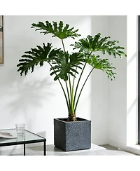 Streamdale Furniture 4-Piece Square Magnesium Oxide Planter Set Indoor/Outdoor