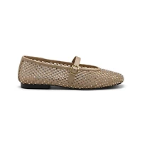 Charles David Women's Westa Flat Dress Shoe Mesh Rhinestones