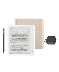 Kobo Libra Colour Ereader With Sand Notebook Sleepcover Case Stylus Ac Bundle