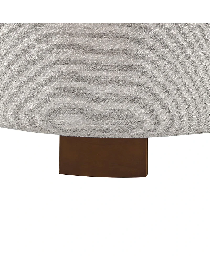 Streamdale Furniture Round Boucle Storage Ottoman with Reversible Lid