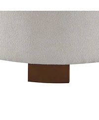 Streamdale Furniture Round Boucle Storage Ottoman with Reversible Lid