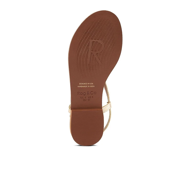 Pheobe Strappy Pink Flat Sandals