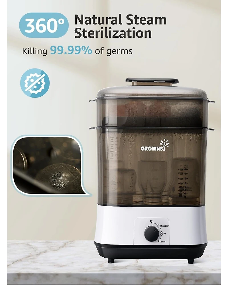 Grownsy Baby Bottle Sterilizer and Dryer