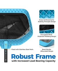 Xdovet Pool Net Skimmer Deep Bag Heavy Duty 1-1/4" Pole